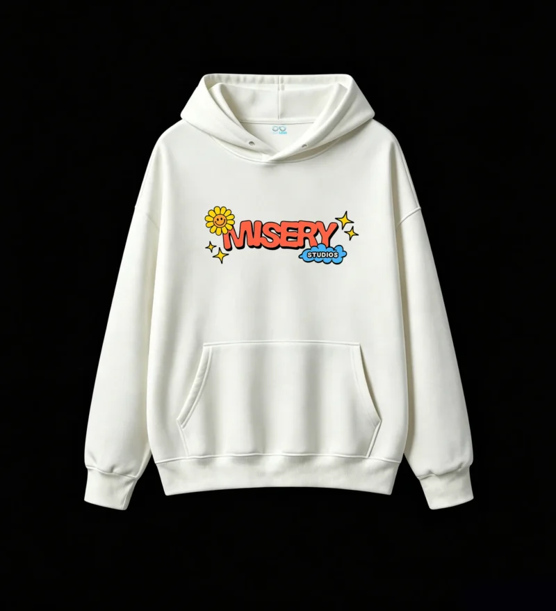 Buzo capucha Misery Studios, estampa vintage