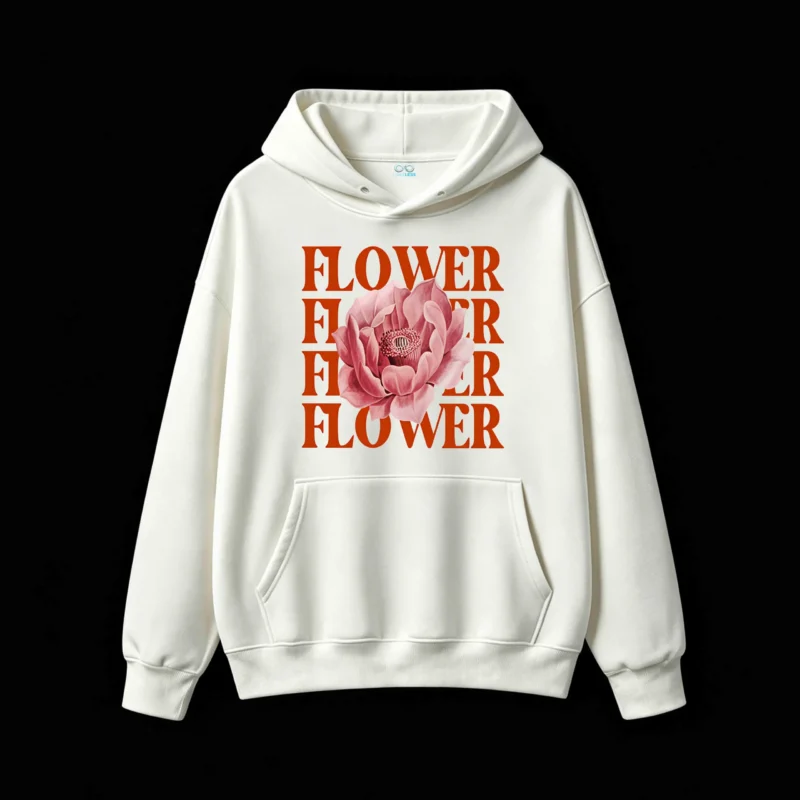 主图_2 Buzo capucha, flor vintage diseño original