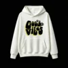 Buzo capucha Good Vibes, diseño retro