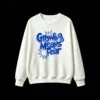 Buzo cuello redondo, estampa Growing Means Fear casual