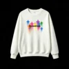 Buzo cuello redondo BeJustHug, estampa estrellas full color