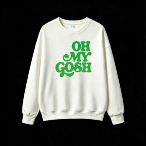 Buzo cuello redondo, estampa Oh My Gosh estilo vintage