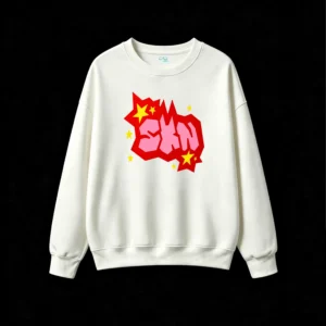 主图_2 Buzo cuello redondo, grafiti urbano diseño Skn pop