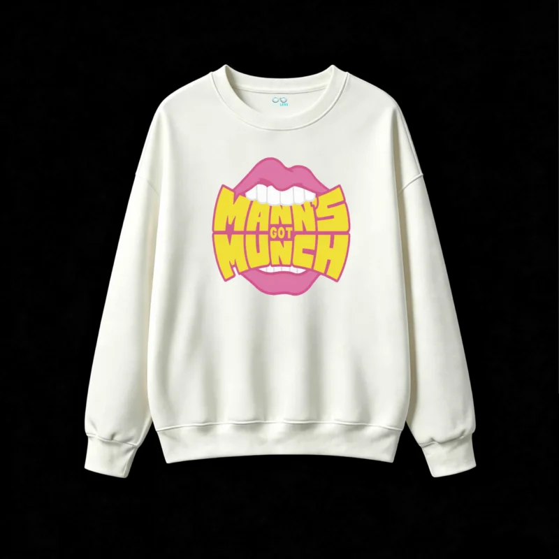 Buzo cuello redondo, estampa Mann's Got Munch pop art
