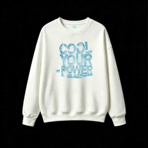 主图_2 Buzo cuello redondo, estampa Cool Your Power urbano