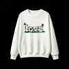 Buzo cuello redondo, estampa Love Floral estilo urbano
