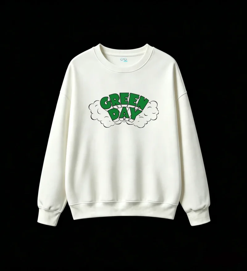 Buzo cuello redondo Green Day, estampa rock banda