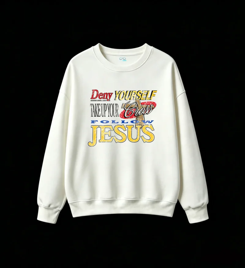 主图_2 Buzo cuello redondo, estampa Cross Jesus religioso