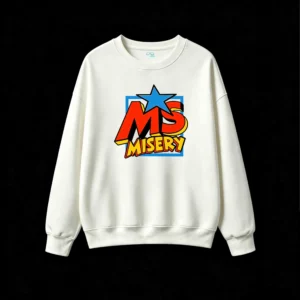 主图_2 Buzo cuello redondo Ms Misery, estampa urbana casual