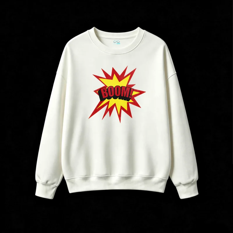 Buzo cuello redondo, Boom cómic pop art estilo casual