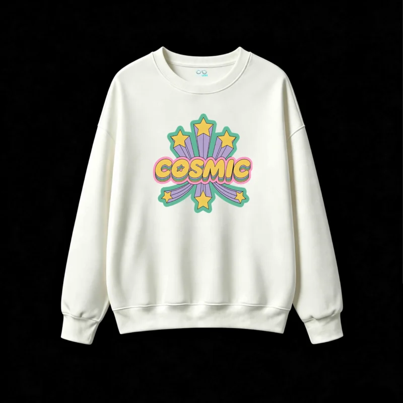 Buzo cuello redondo, Cosmic diseño retro vintage