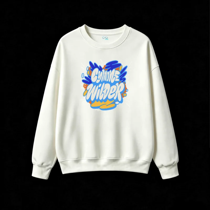 Buzo cuello redondo Cymone Wilder, grafiti urbano
