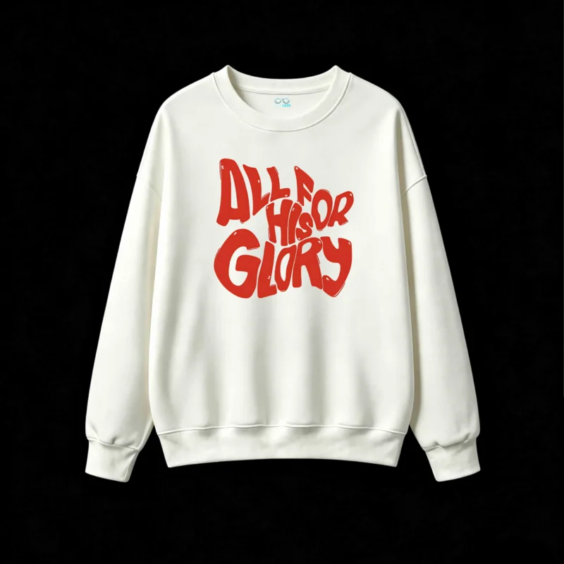Buzo cuello redondo, estampa All For Glory urbano