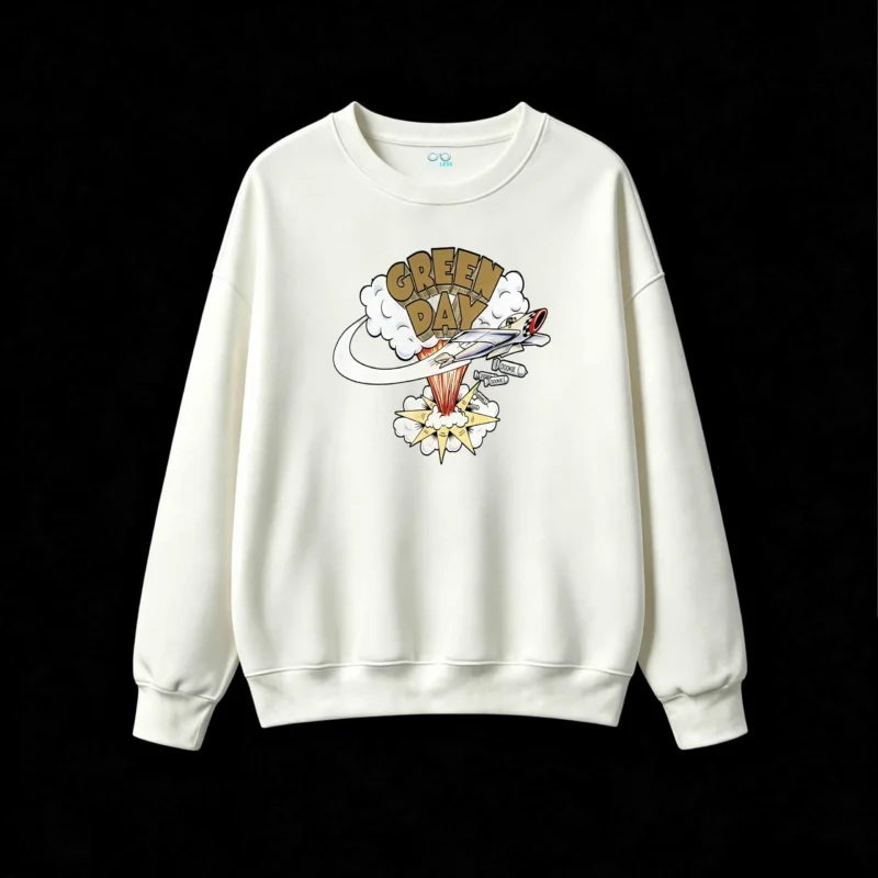 Buzo cuello redondo Green Day Dookie, estampa rock