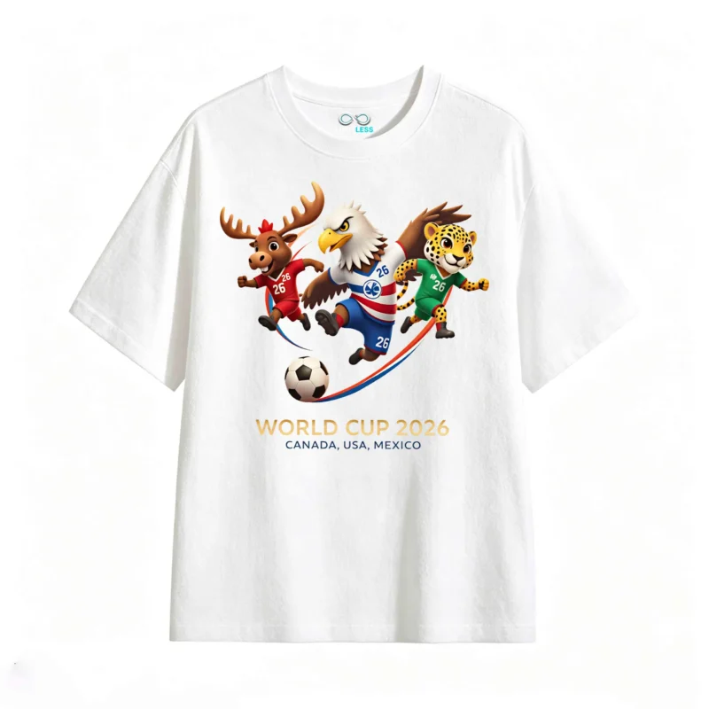 主图_2 World Cup 2026 Soccer Mascot Graphic T-Shirt