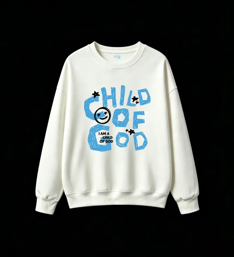 Buzo cuello redondo, estampa Child Of God diseño urbano