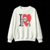 主图_2 Buzo cuello redondo, pixel arte corazón diseño casual