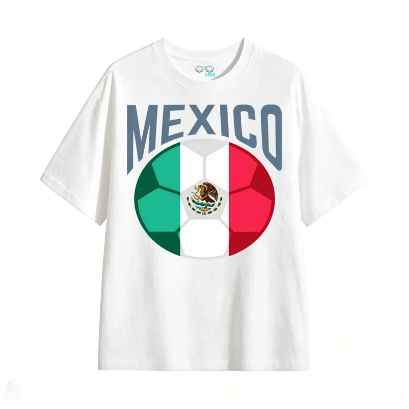 主图_2 Mexico Soccer Ball Flag T-Shirt