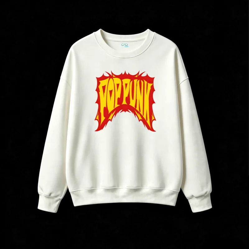 Buzo cuello redondo, pop punk rock diseño urbano