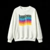 Buzo cuello redondo, felicidad multicolor estampa casual