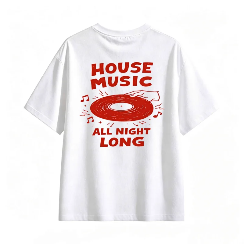 主图_2 Remera Algodón Estampada House Music Dj Fiesta Premium