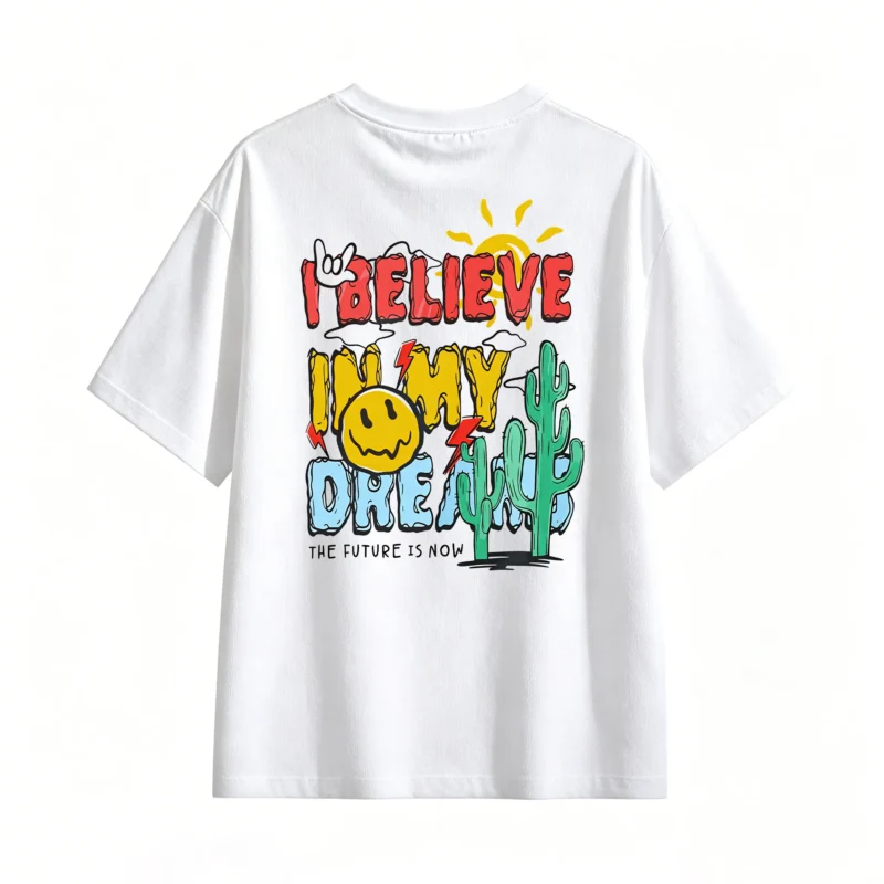 Remera Algodón Estampado Cactus Dreams Diseño Urbano Oversize