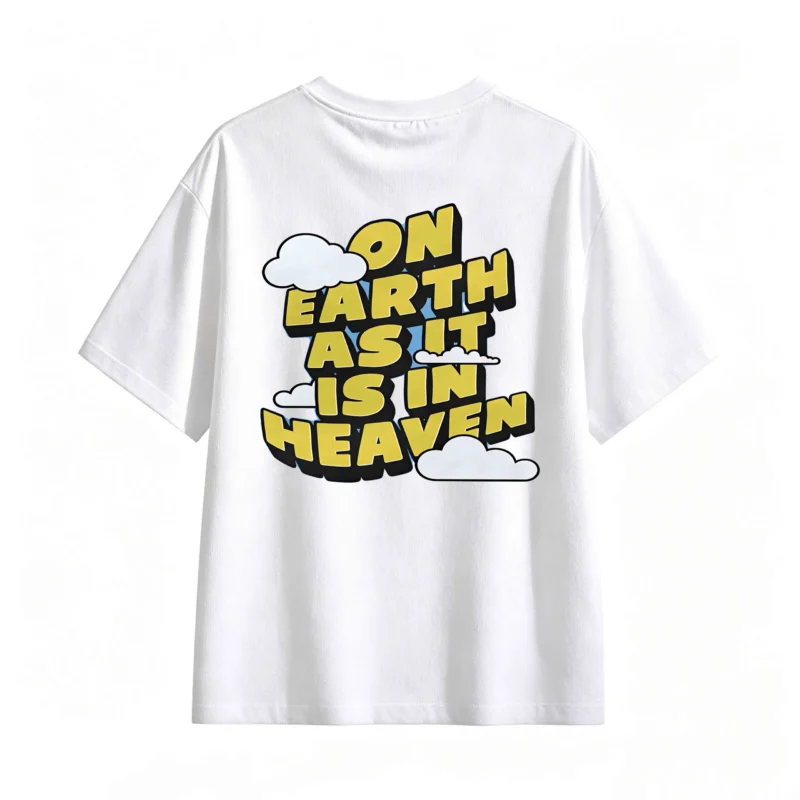 Remera Algodón Estampada On Earth Frase Vintage Premium