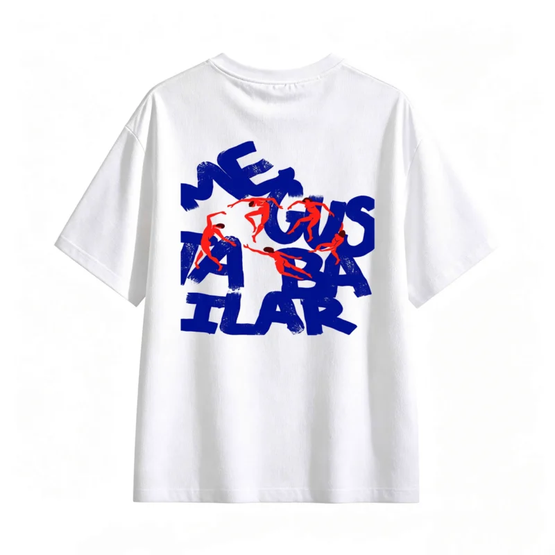 Remera Algodón Estampado Arte Abstracto Oversize Urbana
