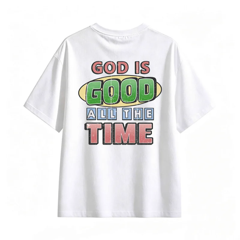 主图_2 Remera Algodón God Is Good Estampado Vintage Casual Premium