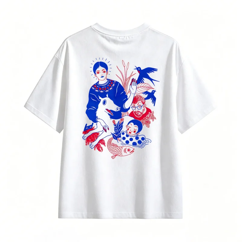 Remera Algodón Estampado Arte Surrealista Premium Calidad