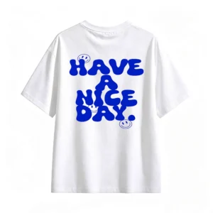 主图_2 Remera Algodón Estampa Have A Nice Day Urbana Oversize
