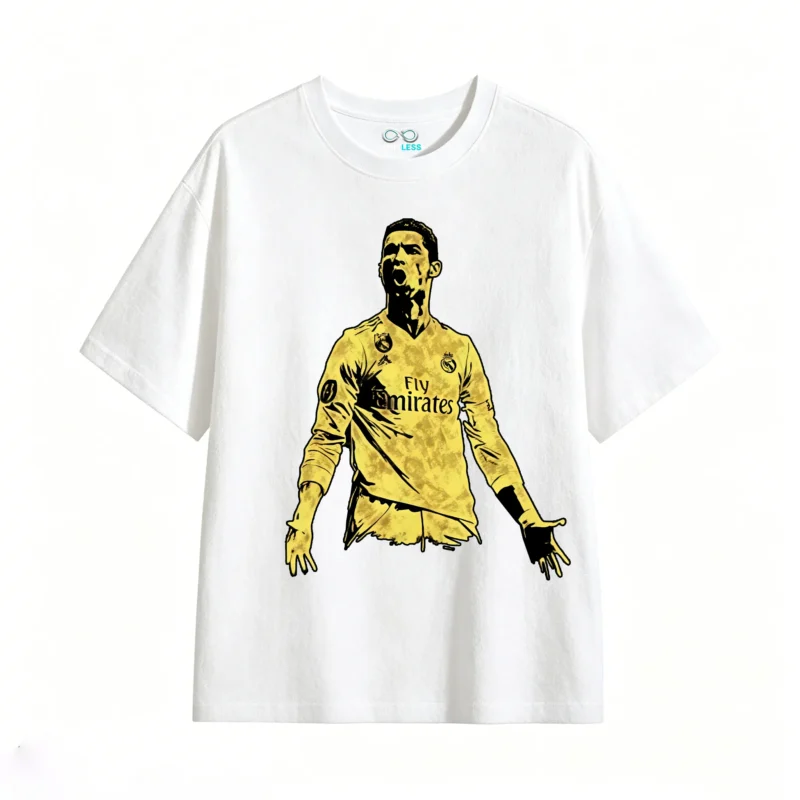 Cristiano Ronaldo CR7 Gold Silhouette Graphic T-Shirt