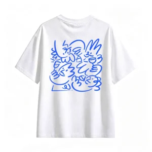 主图_2 Remera Algodón Estampado Doodle Abstracto Urbano Premium