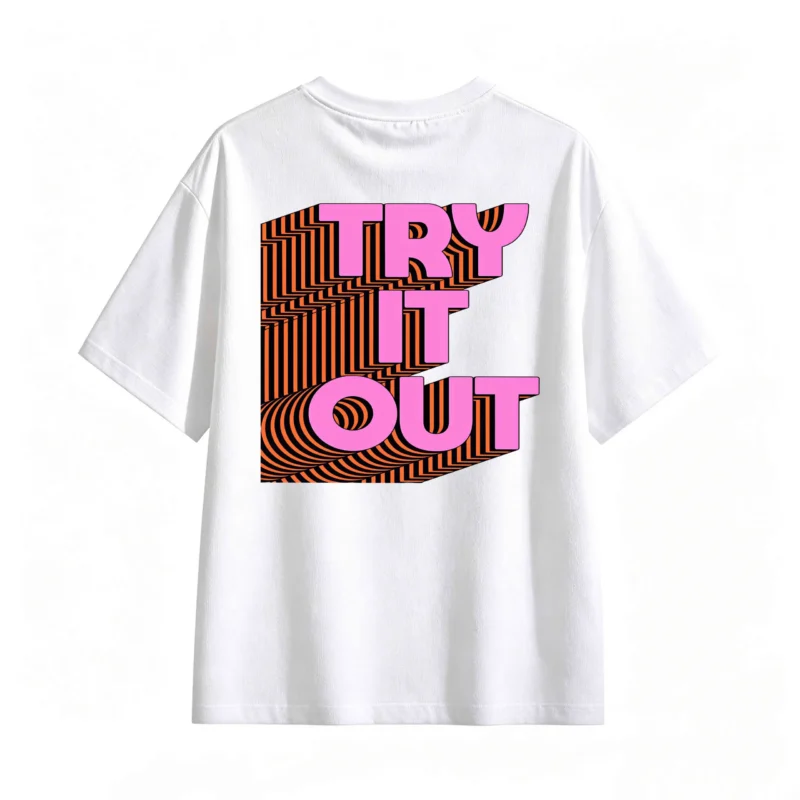 Remera Algodón Try It Out Estampado Urbano Casual Premium