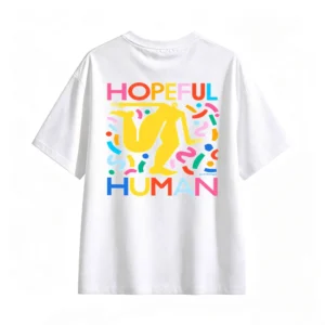 主图_2 Remera Algodón Estampado Hopeful Human Diseño Urbano Full Color