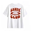 Remera Algodón Oversize Sanpa Club Estampado Vintage Estilo