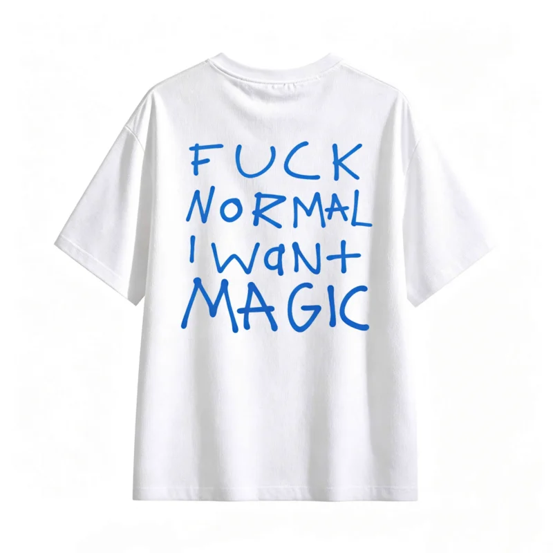 主图_2 Remera Algodón Estampada Frase Magic Diseño Oversize Premium