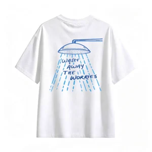Remera Algodón Estampada Ducha Relax Minimalista Premium