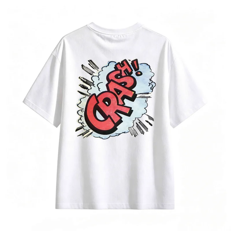主图_2 Remera Algodón Estampado Crash Pop Art Diseño Urbano Premium