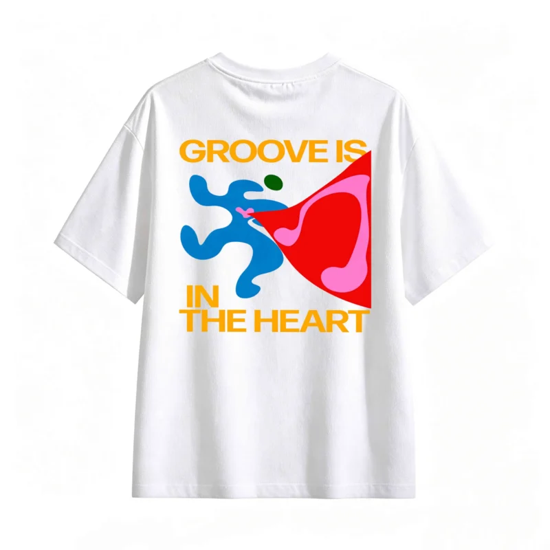 主图_2 Remera Algodón Estampada Groove Diseño Retro Vintage Urbano