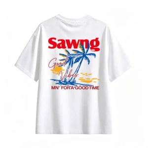 主图_2 Remera Algodón Estampada Good Vibes Playa Diseño Premium