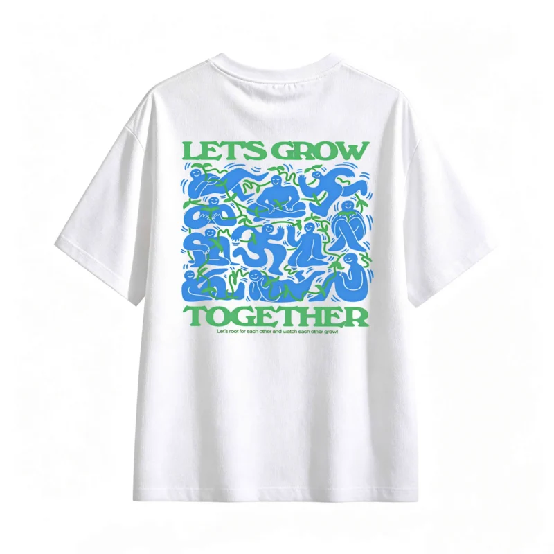 主图_2 Remera Algodón Estampada Lets Grow Diseño Urbano Premium