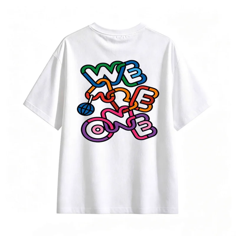 Remera Algodón We Are One Estampado Full Color Urbano Moda
