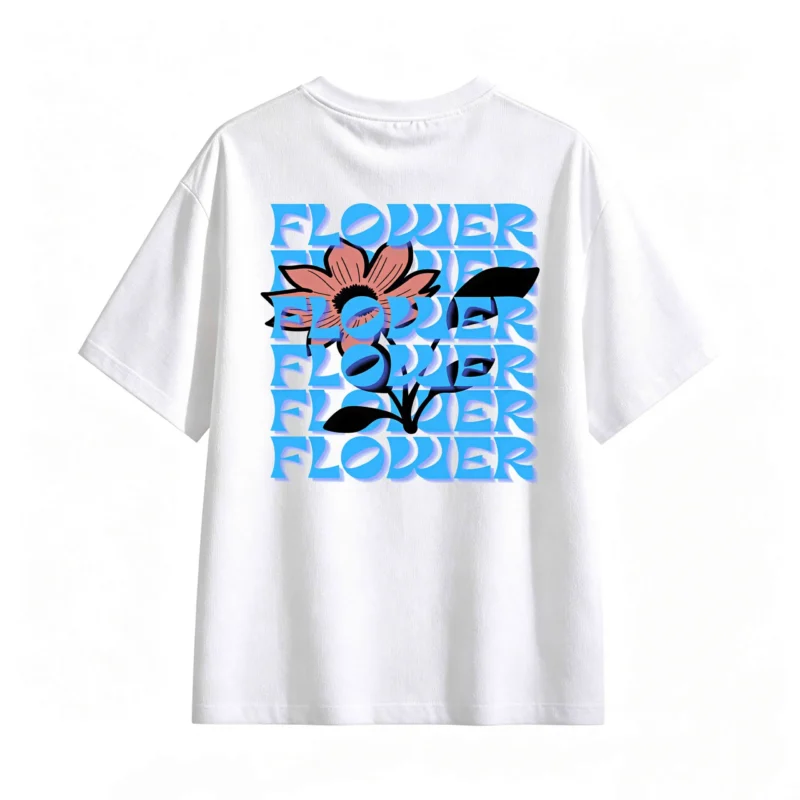 Remera Algodón Estampado Flower Diseño Vintage Casual Premium