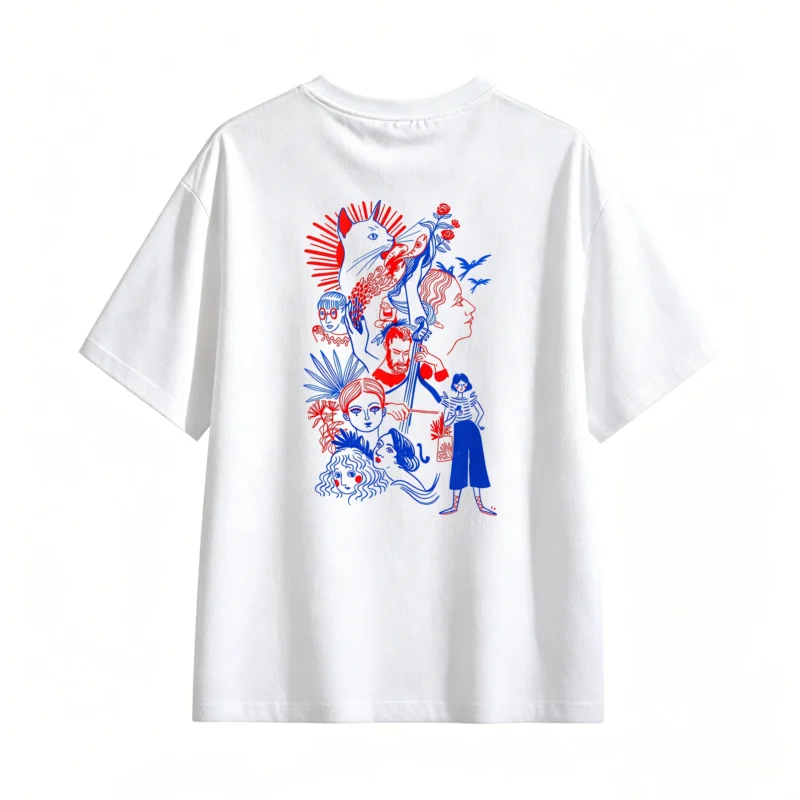 主图_2 Remera Algodón Estampado Surrealista Arte Urbano Casual Premium