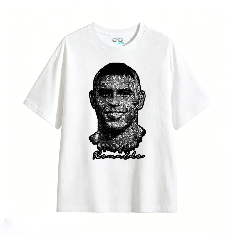 Cristiano Ronaldo Typography Portrait Graphic T-Shirt