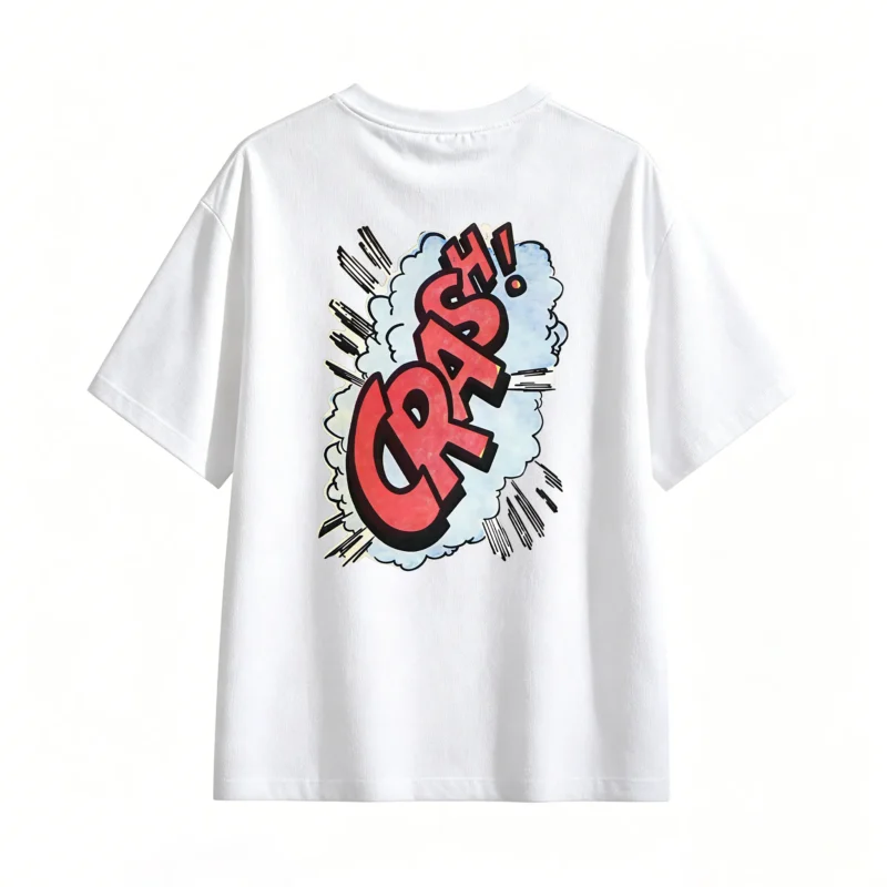 主图_2 Remera Algodón Estampado Crash Pop Art Diseño Urbano Premium