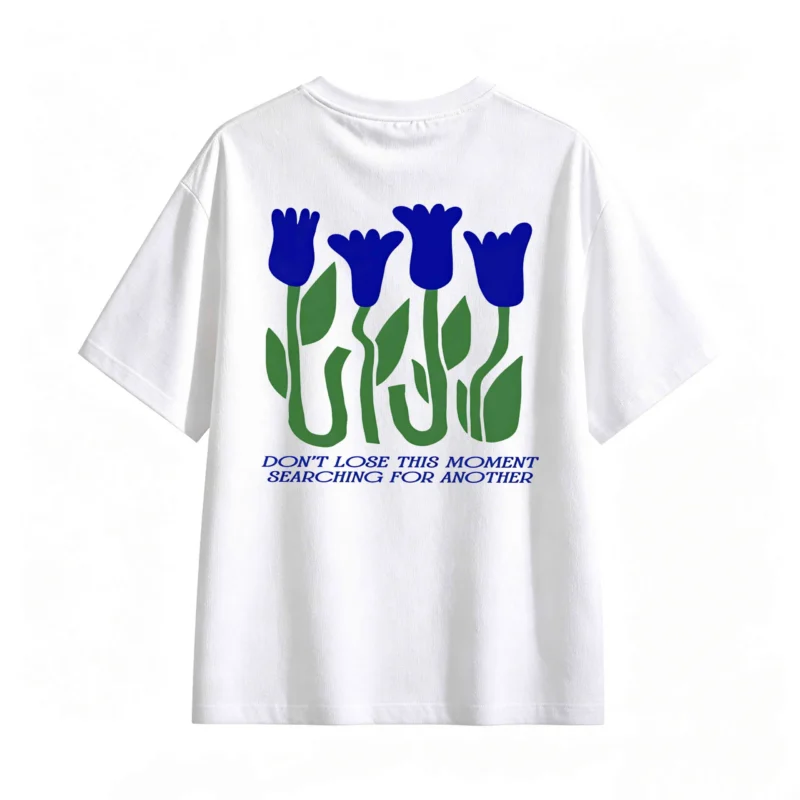 主图_2 Remera Algodón Estampado Tulipanes Diseño Casual Trendy