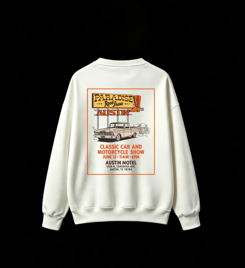 2026 Austin Paradise Road Show Car & Motorcycle Sweatshirt