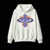主图_2 Graphic Cross With Stars And Flames Print Hoodie